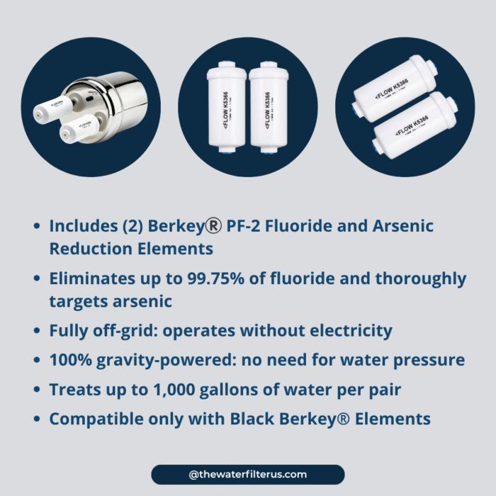 Berkey® PF-2™ Fluoride & Arsenic Water Filter Elements – Set of 2 - Image 2